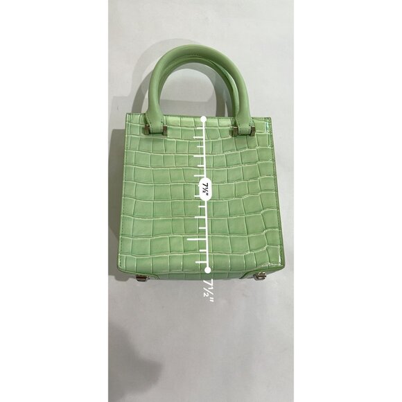Stolen Girlfriends Club Tour Buddy Acid Croc Mini Cross Body Tote Bag in Lime - Picture 5 of 7